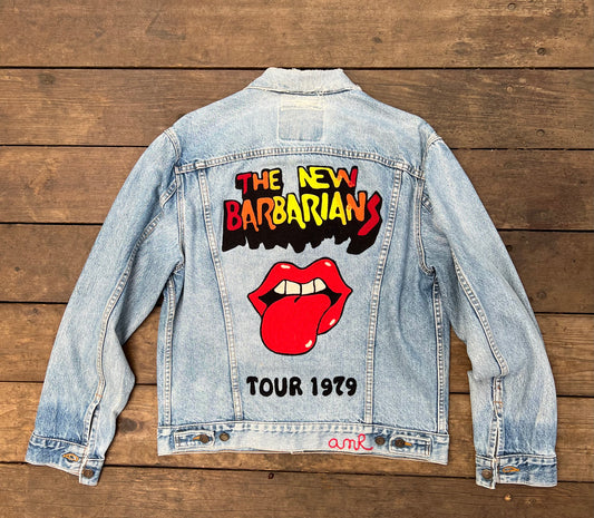 "One of a Kind" The New Barbarians/Rolling Stones vintage recreation of the 1979 tour jacket.